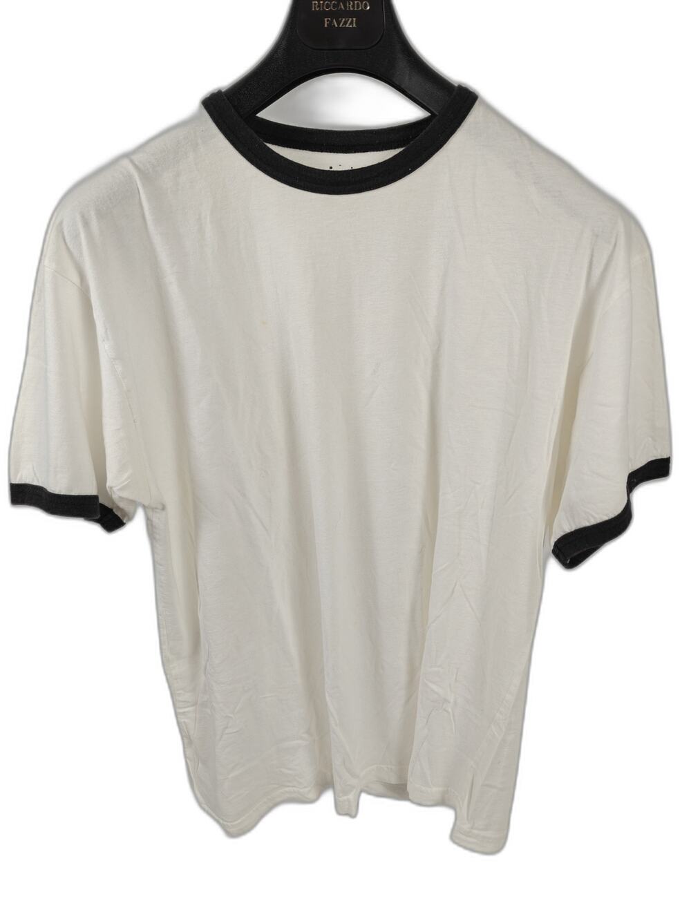Unisex Unbranded Ringer T-Shirt White Black Size Unknown
